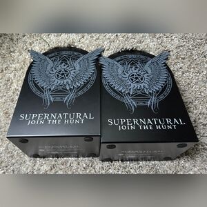 Supernatural metal book ends